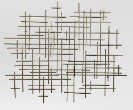 36"x30" Mid-Century Metal Wall Décor Gold - Project 62