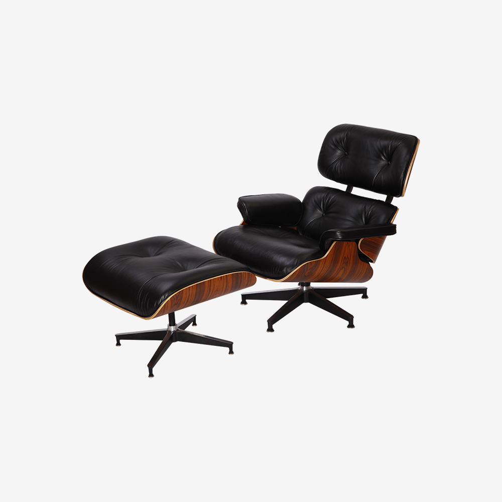 Emma Lounge Chair and Ottoman – Black Palisander
