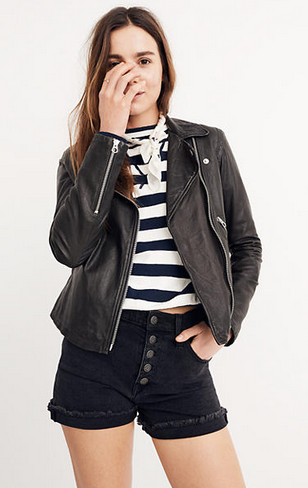 Madewell Washed Leather Moto Jacket