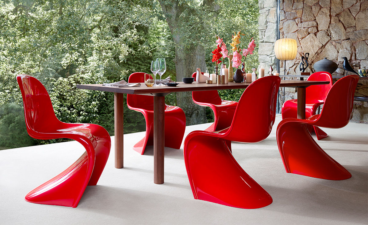 panton chair outside